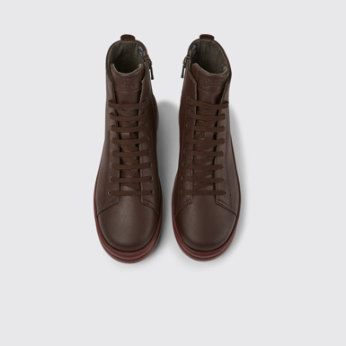 Runner Up Botines de piel marrón oscuro