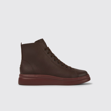 Runner Up Botines de piel marrón oscuro