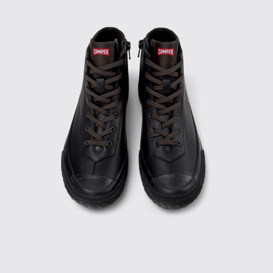 Overhead view of Camaleon Gray Rubber Sneaker Booties for Women.