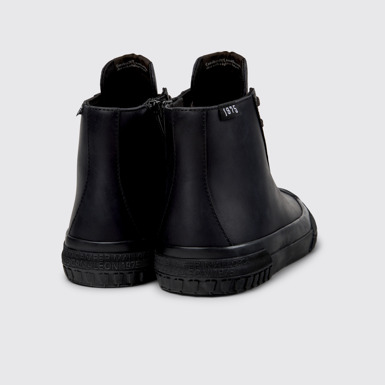 Back view of Camaleon Gray Rubber Sneaker Booties for Women.