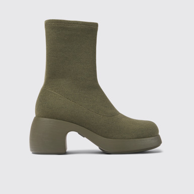 Side view of Thelma TENCEL® Green TENCEL® Lyocell boots for women