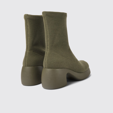 Back view of Thelma TENCEL® Green TENCEL® Lyocell boots for women