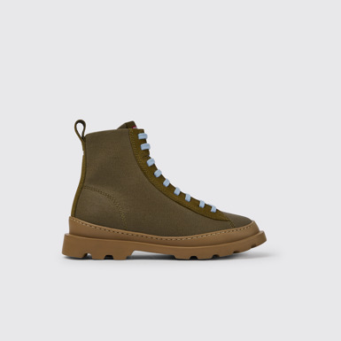 Side view of Brutus Green boots for women