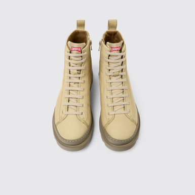Brutus Botines beige de tejido y nobuk para mujer