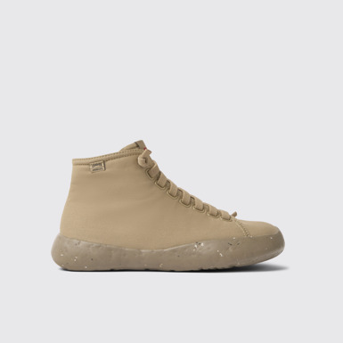 Side view of Peu Stadium Beige sneakers for women