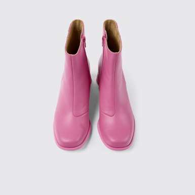 Kiara Botines rosas de piel