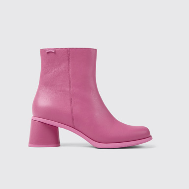 Kiara Botines rosas de piel