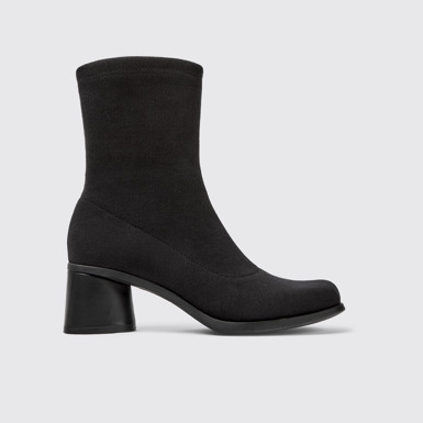 Side view of Kiara TENCEL® Black TENCEL™ Lyocell ankle boots