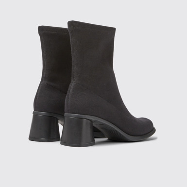 Back view of Kiara TENCEL® Black TENCEL™ Lyocell ankle boots