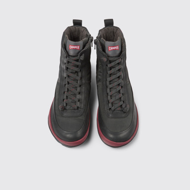 Peu Pista Botas grises de nailon reciclado y piel para mujer