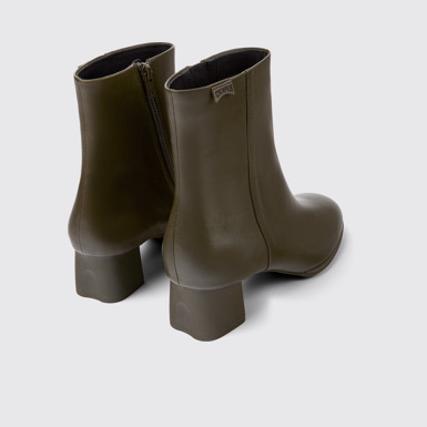 Katie Πράσινα δερμάτινα γυναικεία μποτάκια