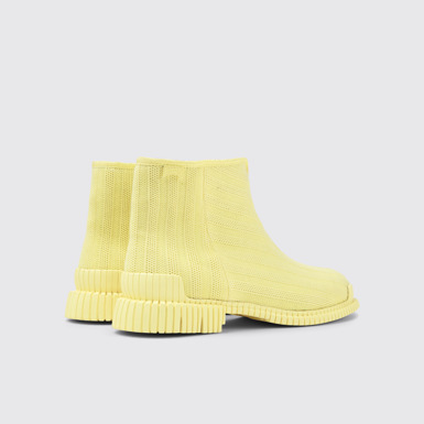 Back view of Pix TENCEL® Yellow TENCEL™ Lyocell ankle boots for women