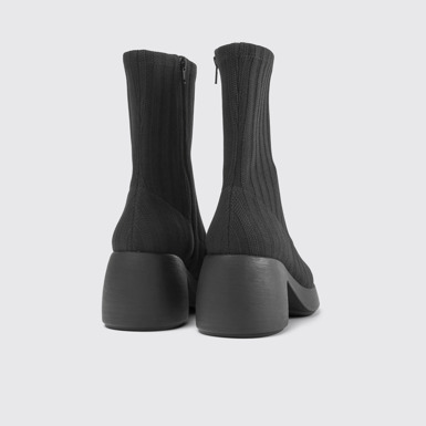 Back view of Thelma TENCEL® Black TENCEL® Lyocell boots for women