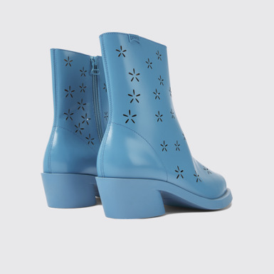 Back view of Bonnie Blue leather boots for women