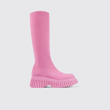 BCN Botas rosas de tejido para mujer