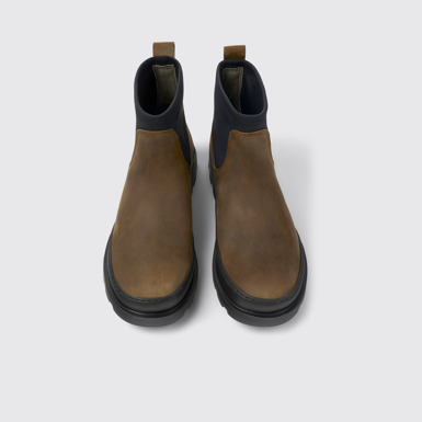 Brutus Botines cafés de nobuk para mujer