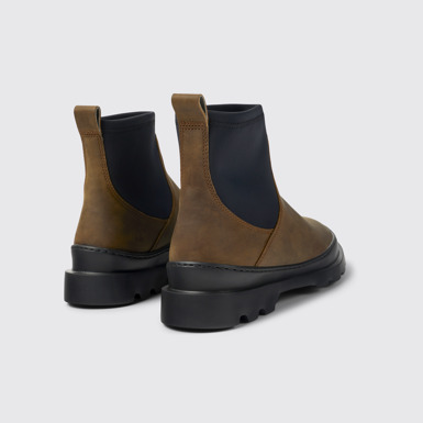 Brutus Botines cafés de nobuk para mujer