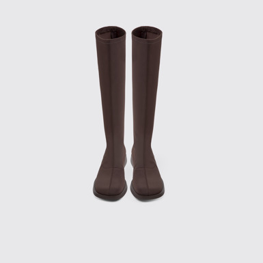 Overhead view of Dana Burgundy boots for women