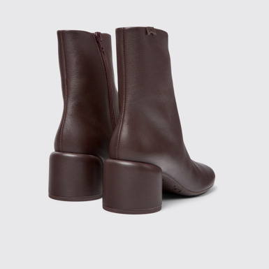 Niki Botas burdeos de piel para mujer