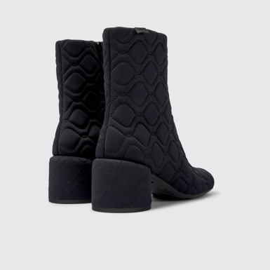 Back view of Niki Black textile boots for women