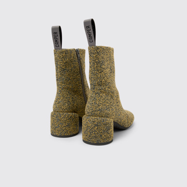 Back view of Niki Multicolored Textile Boots for Women