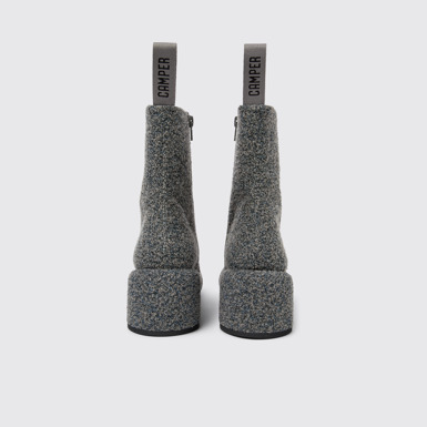 Back view of Niki Multicolored Textile Boots for Women