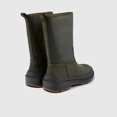 Back view of Brutus Trek Green nubuck boots for women