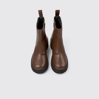 Milah HYDROSHIELD® Botas cafés de piel para mujer