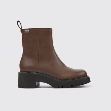 Milah HYDROSHIELD® Botas cafés de piel para mujer