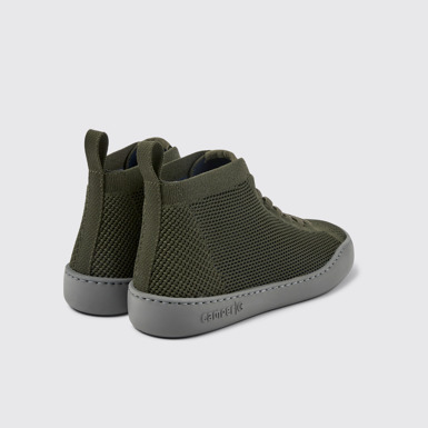 Back view of Peu Touring Multicolored one-piece knit sneakers for women