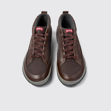 Overhead view of Peu Pista PrimaLoft® Brown ankle boots for women