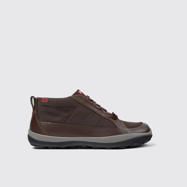 Side view of Peu Pista PrimaLoft® Brown ankle boots for women