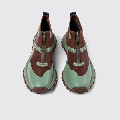 Overhead view of Drift Trail VIBRAM Multicolored recycled PET ankle boots for women