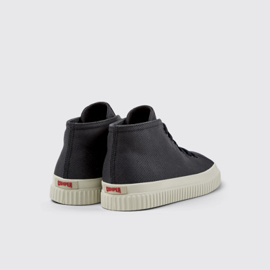 Back view of Peu Roda Black recycled cotton sneakers for women