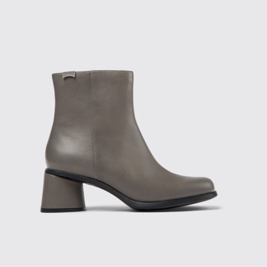 Kiara Botas grises de piel y PET reciclado para mujer