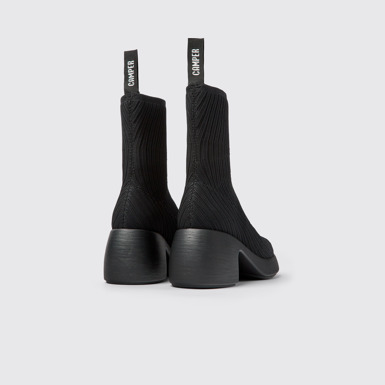 Back view of Thelma Black Textile Bootie for Women