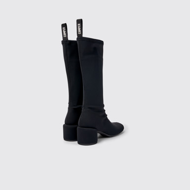 Back view of Niki Black Textile Bootie for Women