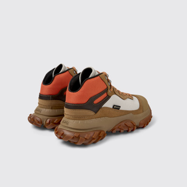 Back view of Karst Trek Brown and gray ankle boots for women