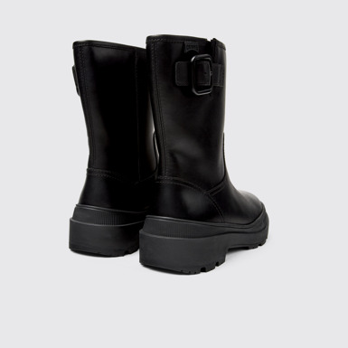 Back view of Brutus Trek Black nubuck boots for women