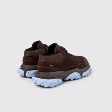 Back view of Karst Trek Brown ankle boots for women