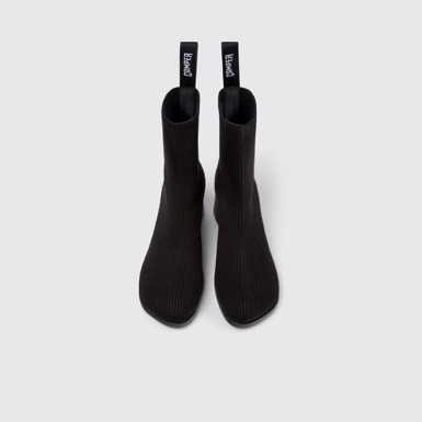 Overhead view of Kora - TENCEL Black TENCEL™ Lyocell Mid Boots for Women.