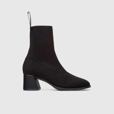 Side view of Kora - TENCEL Black TENCEL™ Lyocell Mid Boots for Women.