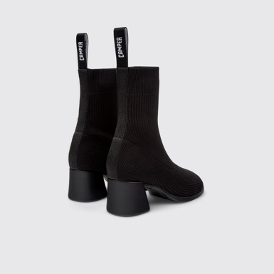 Back view of Kora - TENCEL Black TENCEL™ Lyocell Mid Boots for Women.