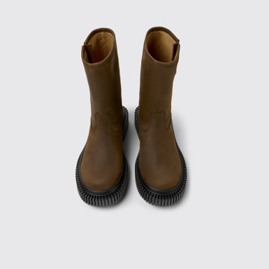 Pix Berlin Bottes mi-hautes en nubuck marron pour femme.