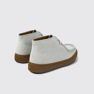 Back view of Peu Terreno Gray Nubuck Ankle Boots for Women.