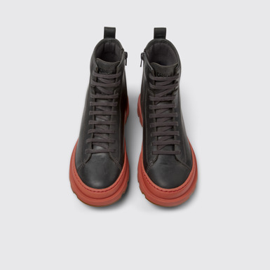 Overhead view of Brutus+ Gray Nubuck Mid Boots for Women.