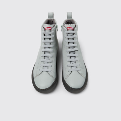 Overhead view of Peu Touring Gray Leather Mid Boots for Women.