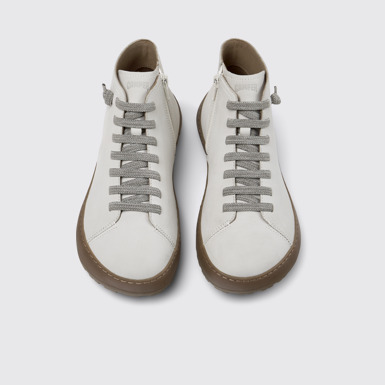 Peu Serra Weiße Lederstiefeletten für Damen.