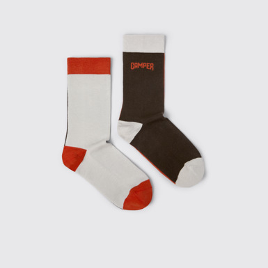 Side view of Socks Earthy red-toned mid-length socks