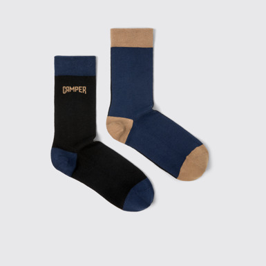 Side view of Socks Natural-toned mid-length socks